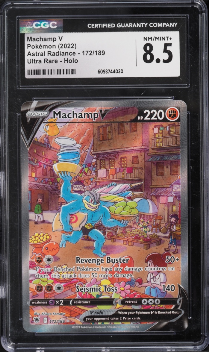 2022 Pokemon Sword & Shield Astral Radiance Alt Art Machamp V #172 CGC 8.5 NM-MT+