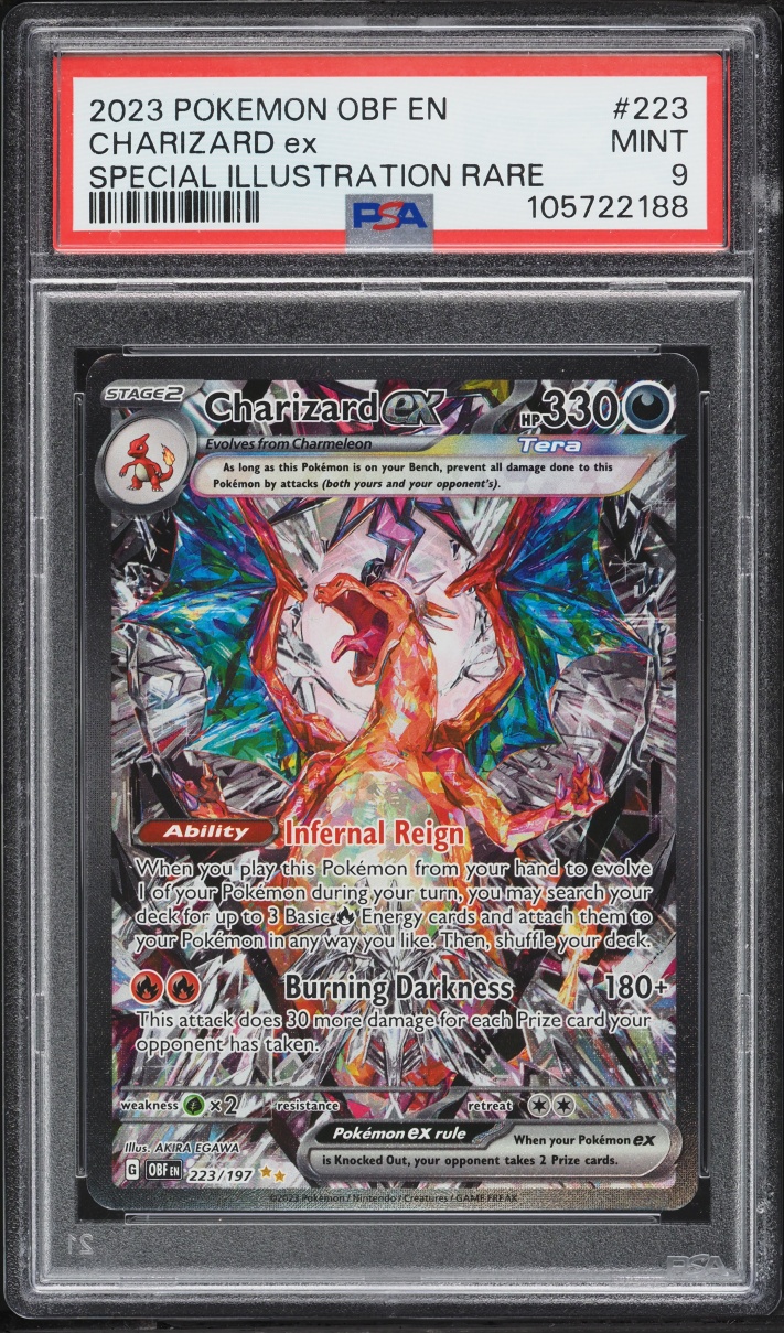 2023 Pokemon Scarlet & Violet Obsidian Flames SIR Charizard Ex #223 PSA 9 MINT