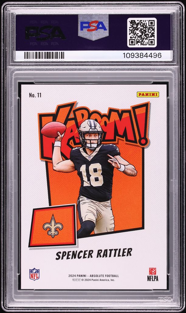 2024 Absolute Kaboom! Spencer Rattler ROOKIE 1/1 #11 PSA 9 MINT