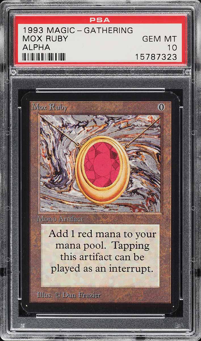 1993 Magic The Gathering MTG Alpha Mox Ruby PSA 10 GEM MINT on