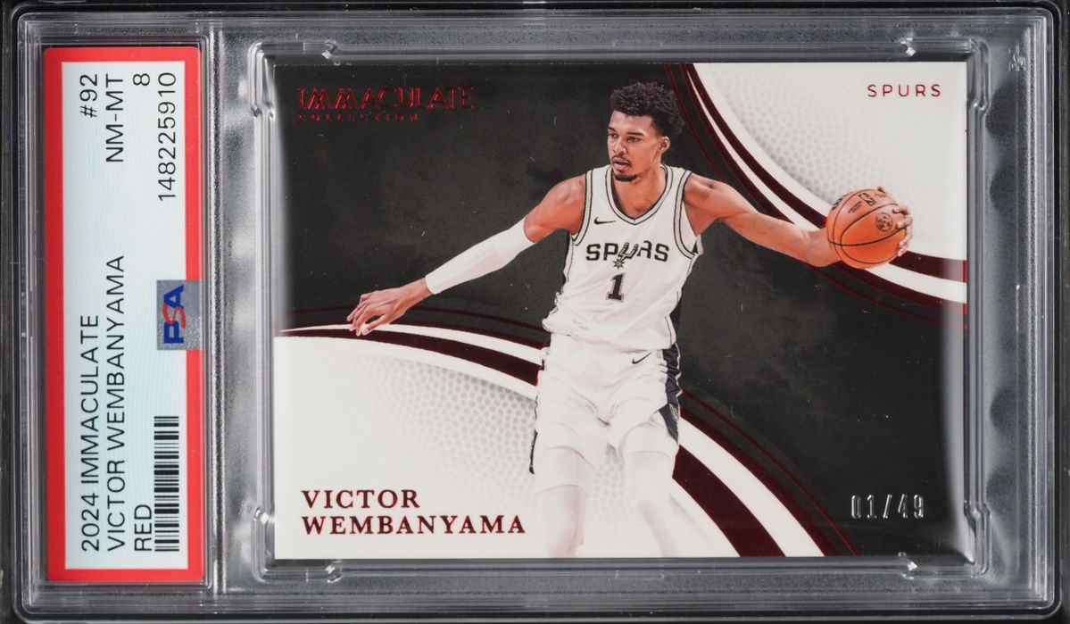 2024 Immaculate Collection Red Victor Wembanyama 1/49 #92 PSA 8 NM-MT