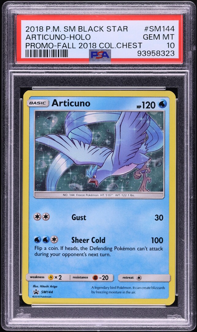 2018 Pokemon Sun & Moon Promo Fall Holo Articuno #SM144 PSA 10 GEM MINT