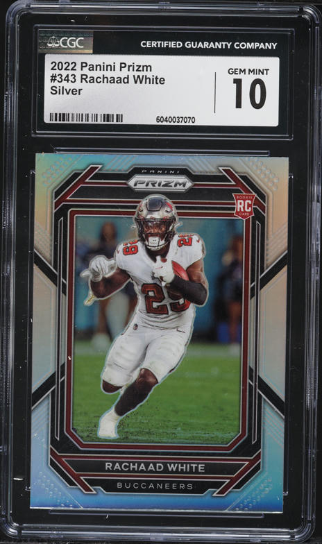 2022 Panini Clearly Donruss Black Rachaad White ROOKIE AUTO /10