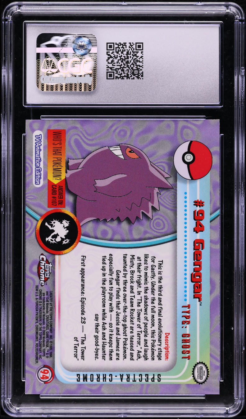 2000 Topps Chrome Pokemon Series 2 Spectra Gengar #94 CGC 10 GEM MINT