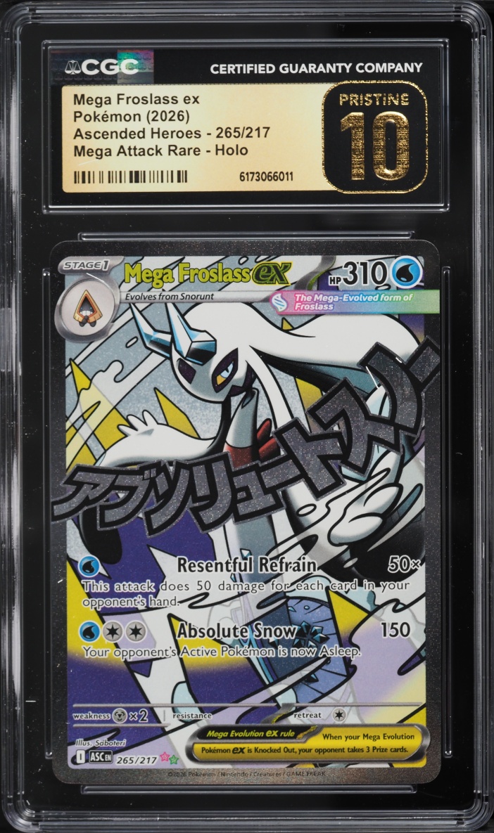 2026 Pokemon Mega Evolution Ascended Heroes MA Mega Froslass ex #265 CGC 10 PRISTINE