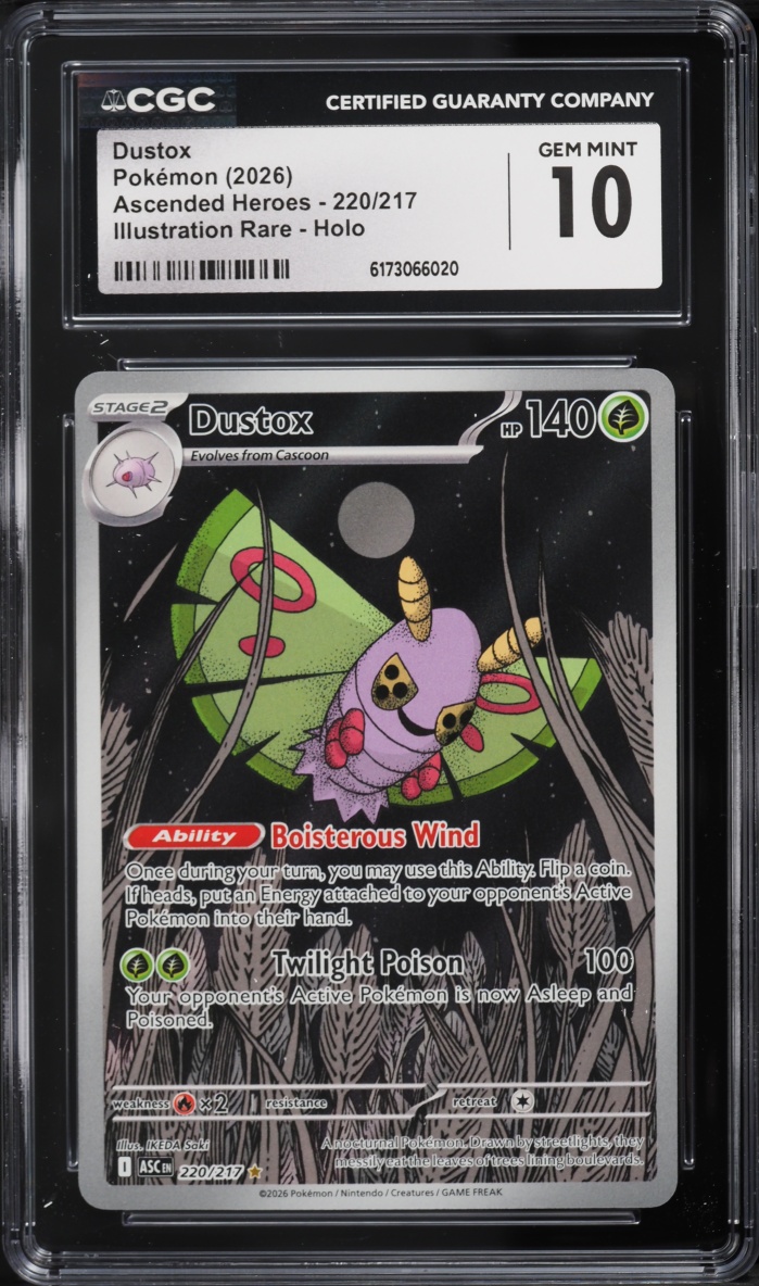 2026 Pokemon Mega Evolution Ascended Heroes IR Dustox #220 CGC 10 GEM MINT