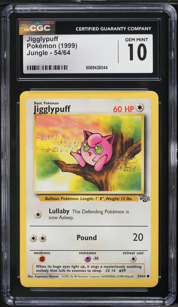 1999 Pokemon Jungle Jigglypuff #54 CGC 10 GEM MINT