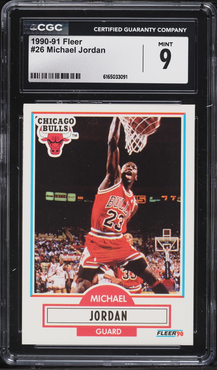 1990 Fleer Basketball Michael Jordan #26 CGC 9 MINT