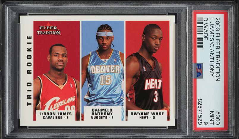 2003 Exquisite Collection Lebron James Carmelo Bosh Wade RC
