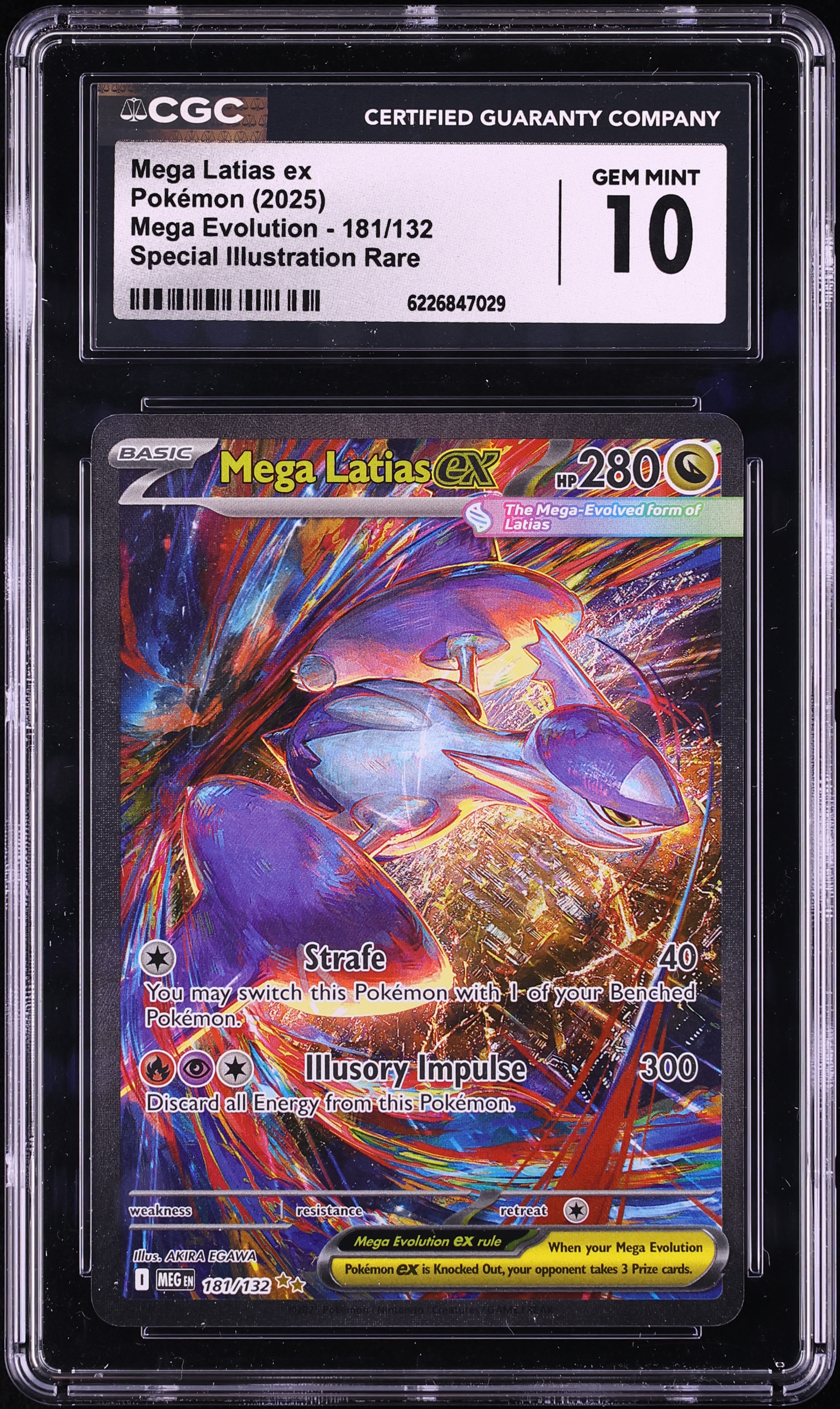 2025 Pokemon Mega Evolution SIR Mega Latias Ex #181 CGC 10 GEM MINT
