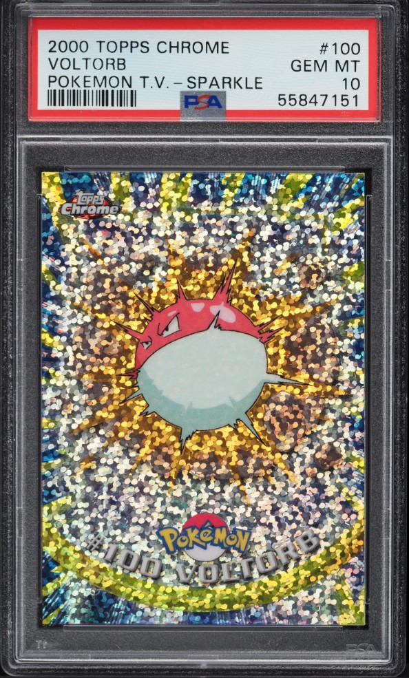 2000 Topps Chrome Pokemon Series 2 Sparkle Voltorb #100 PSA 10 GEM MINT