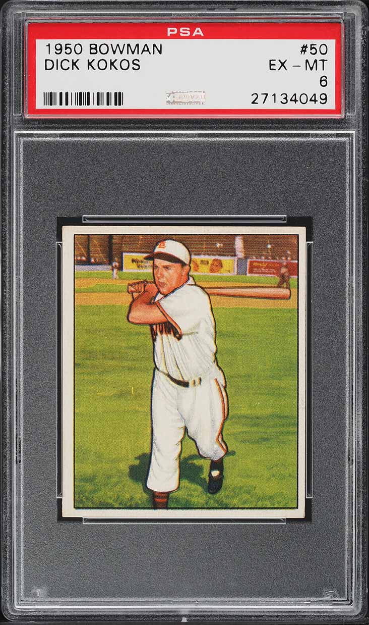 1950 Bowman Dick Kokos #50 PSA 6 EXMT