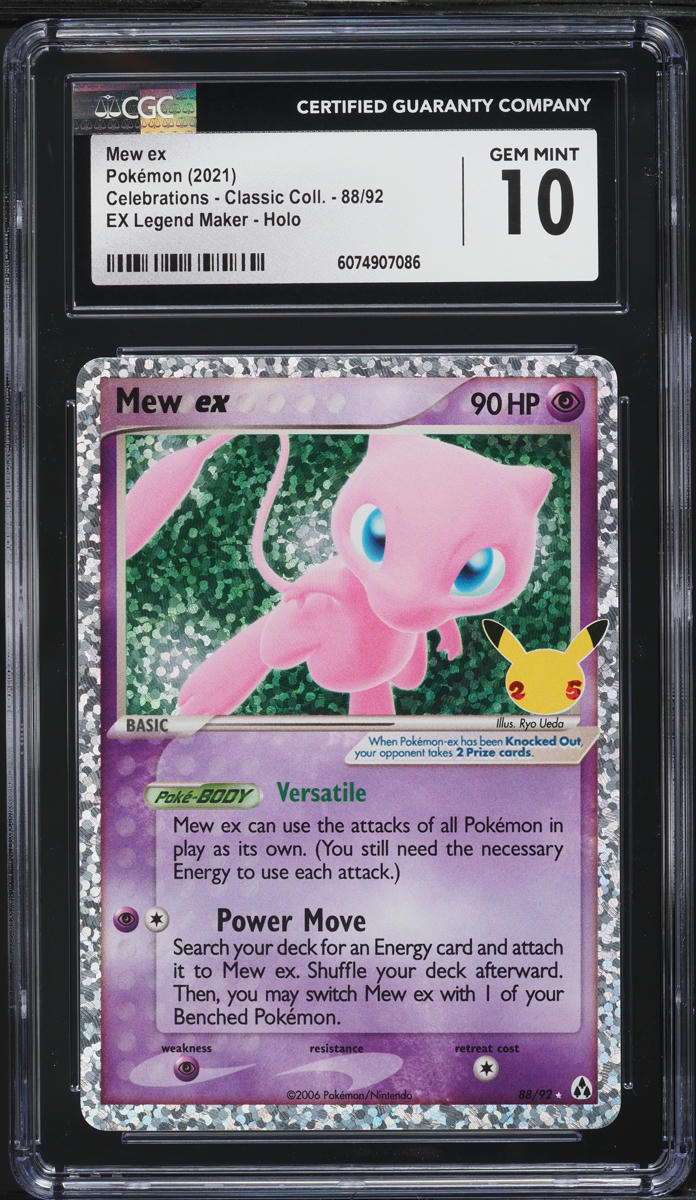 2021 Pokemon SWSH Celebrations Classic EX Legend Maker Holo Mew ex #88 CGC 10