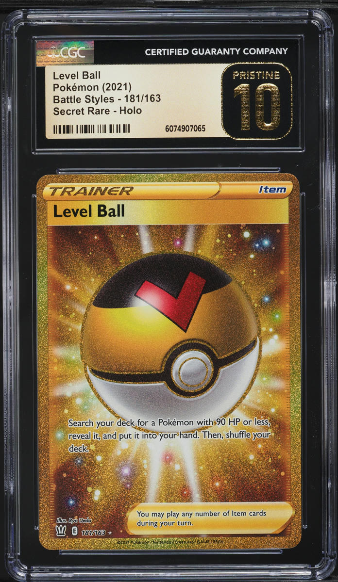 2021 Pokemon SWSH Battle Styles Gold Rare Level Ball #181 CGC 10 PRISTINE