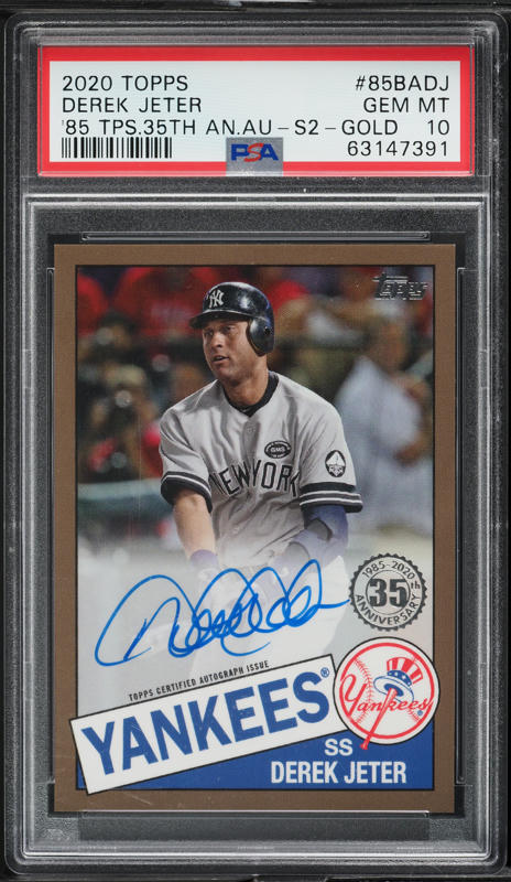 2020 Topps '85 35th Anniversary S2 Gold Derek Jeter AUTO /10
