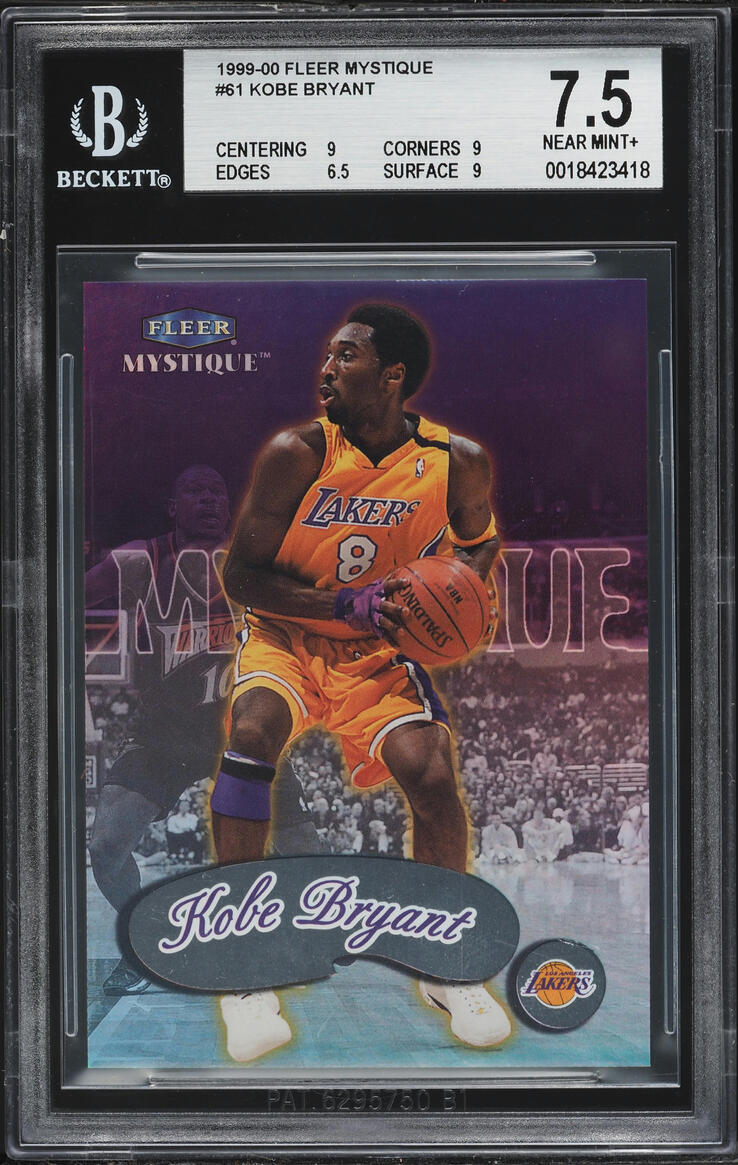 1999 Fleer Mystique Kobe Bryant #61 BGS 7.5 NRMT+
