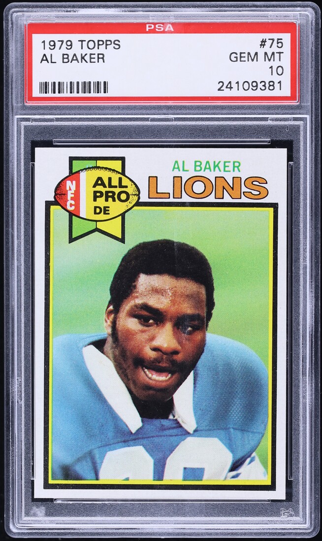 1979 Topps Football Al Baker #75 PSA 10 GEM MINT