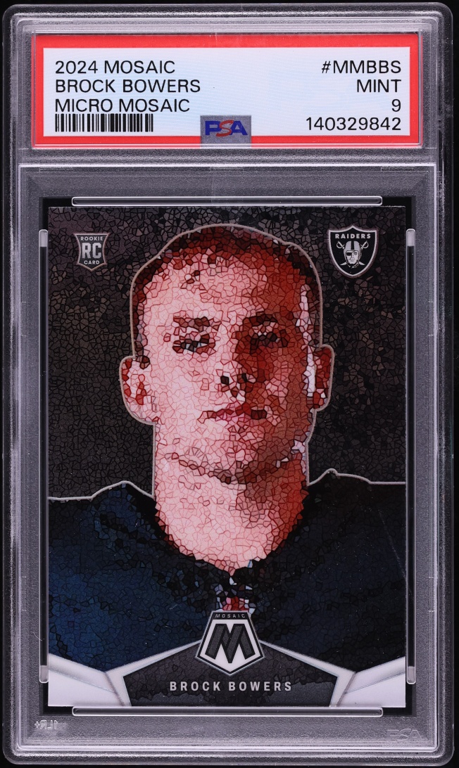 2024 Panini Mosaic Micro Brock Bowers ROOKIE #MM-BBS PSA 9 MINT
