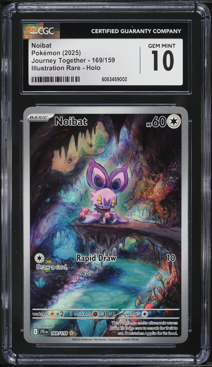 2025 Pokemon Scarlet & Violet Journey Together IR Noibat #169 CGC 10 GEM MINT