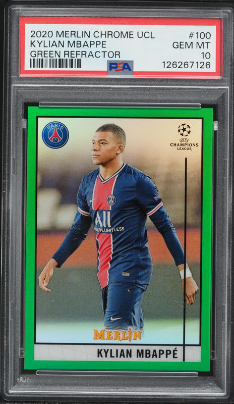 2020 Panini Select UEFA Euro #51 Kylian Mbappe Terrace PSA 10 on