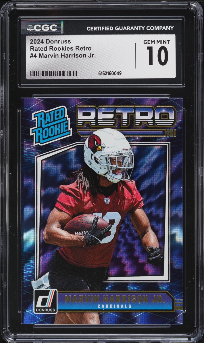 2024 Donruss Retro Marvin Harrison Jr. ROOKIE #4 CGC 10 GEM MINT