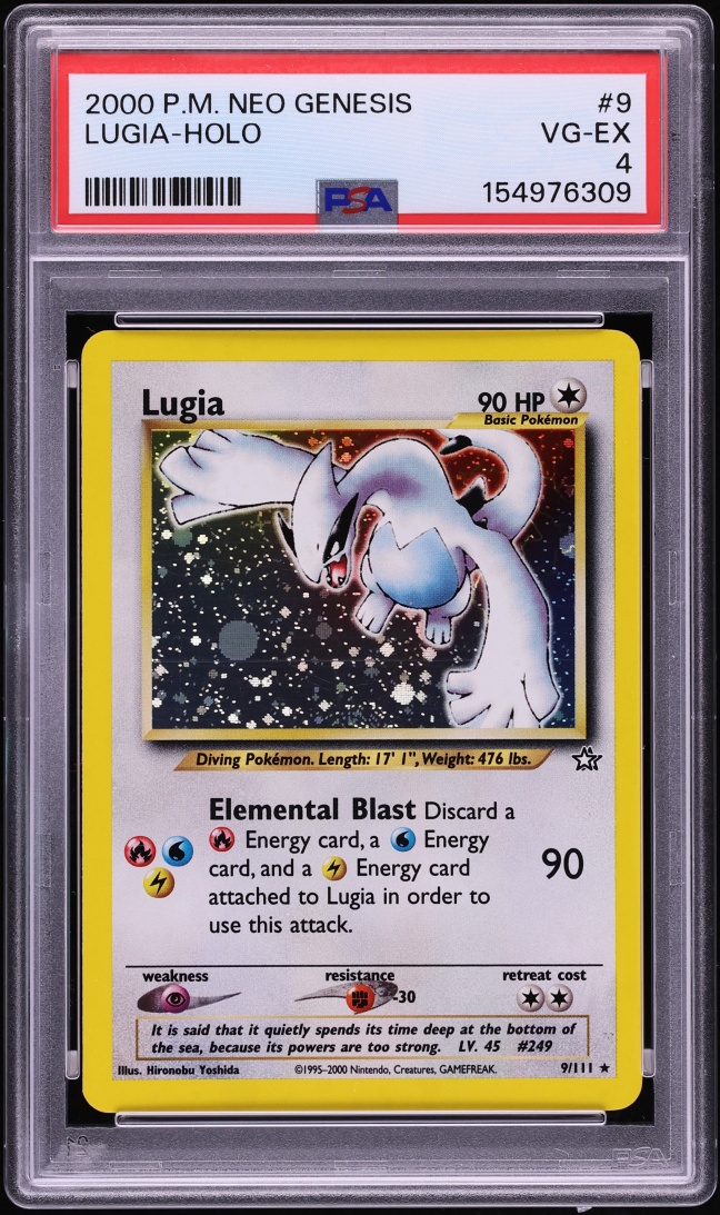 2000 Pokemon Neo Genesis Holo Lugia #9 PSA 4 VGEX