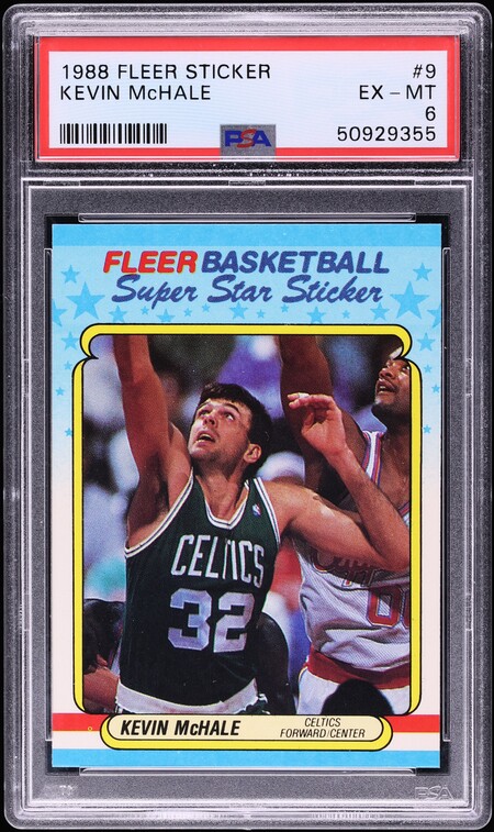 1988 Fleer Sticker Kevin McHale #9 PSA 6 EXMT