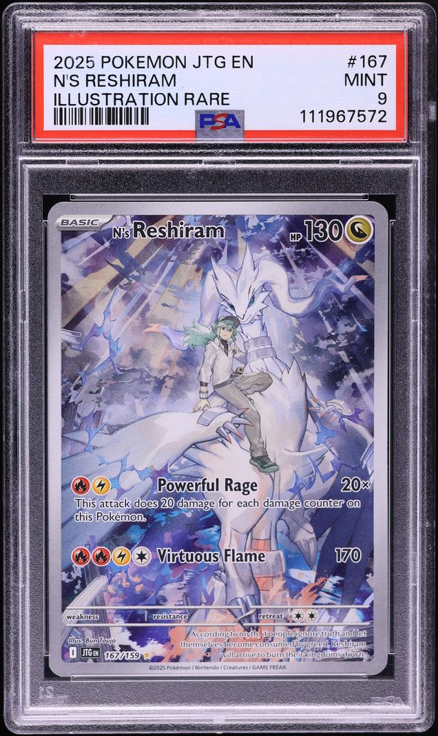 2025 Pokemon Scarlet & Violet Journey Together IR N's Reshiram #167 PSA 9 MINT