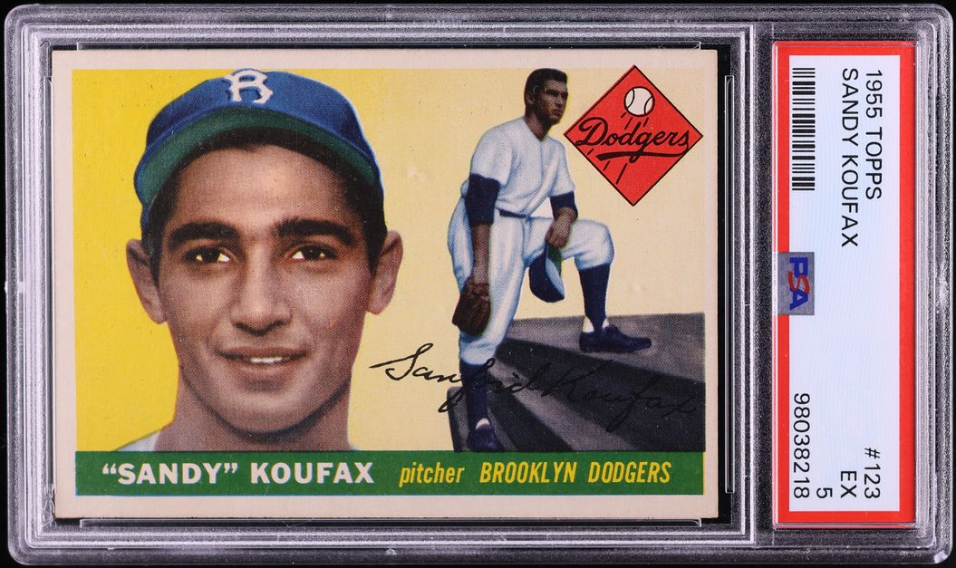 1955 Topps Sandy Koufax ROOKIE #123 PSA 5 EX