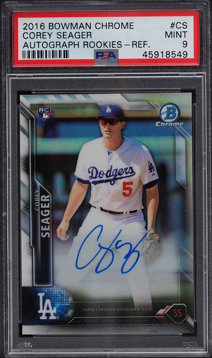 2016 Bowman Chrome Refractor Corey Seager ROOKIE RC AUTO /499 #CS