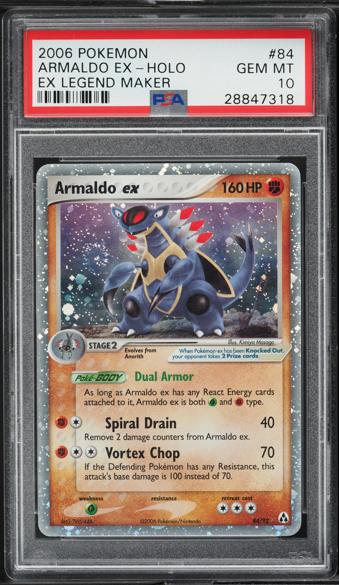 2006 Pokemon EX Legend Maker Holo Armaldo ex #84 PSA 10 GEM MINT