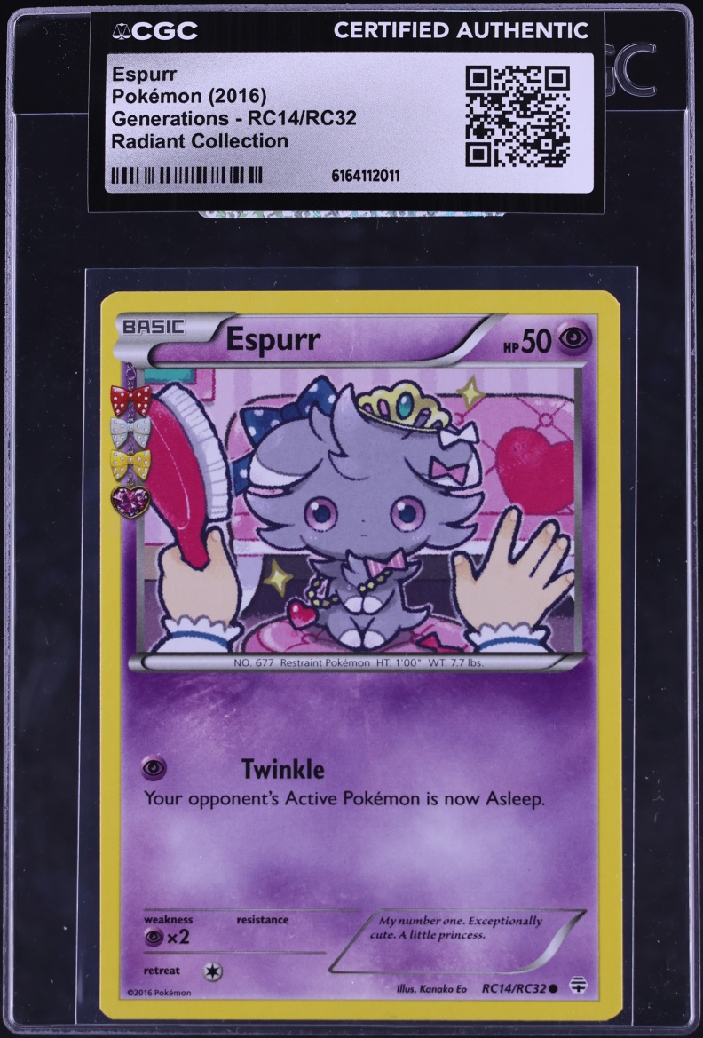 2016 Pokemon Generations Radiant Collection Espurr #RC14 CGC AUTH