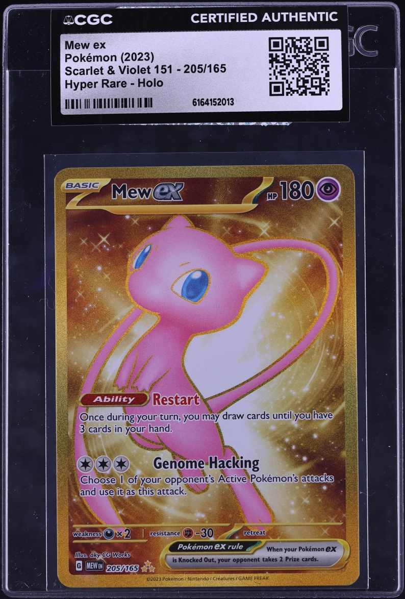 2023 Pokemon Scarlet & Violet 151 Gold Rare Mew Ex #205 CGC AUTH
