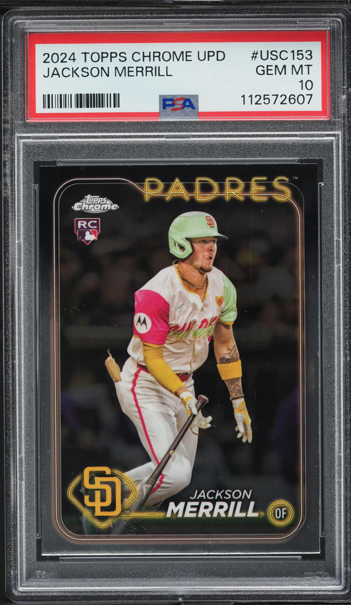 2024 Topps Chrome Update Jackson Merrill ROOKIE #USC153 PSA 10 GEM MINT