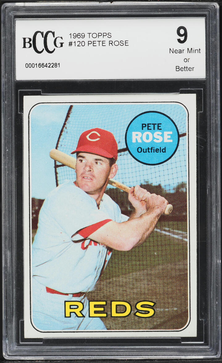 1969 Topps Pete Rose #120 BCCG 9