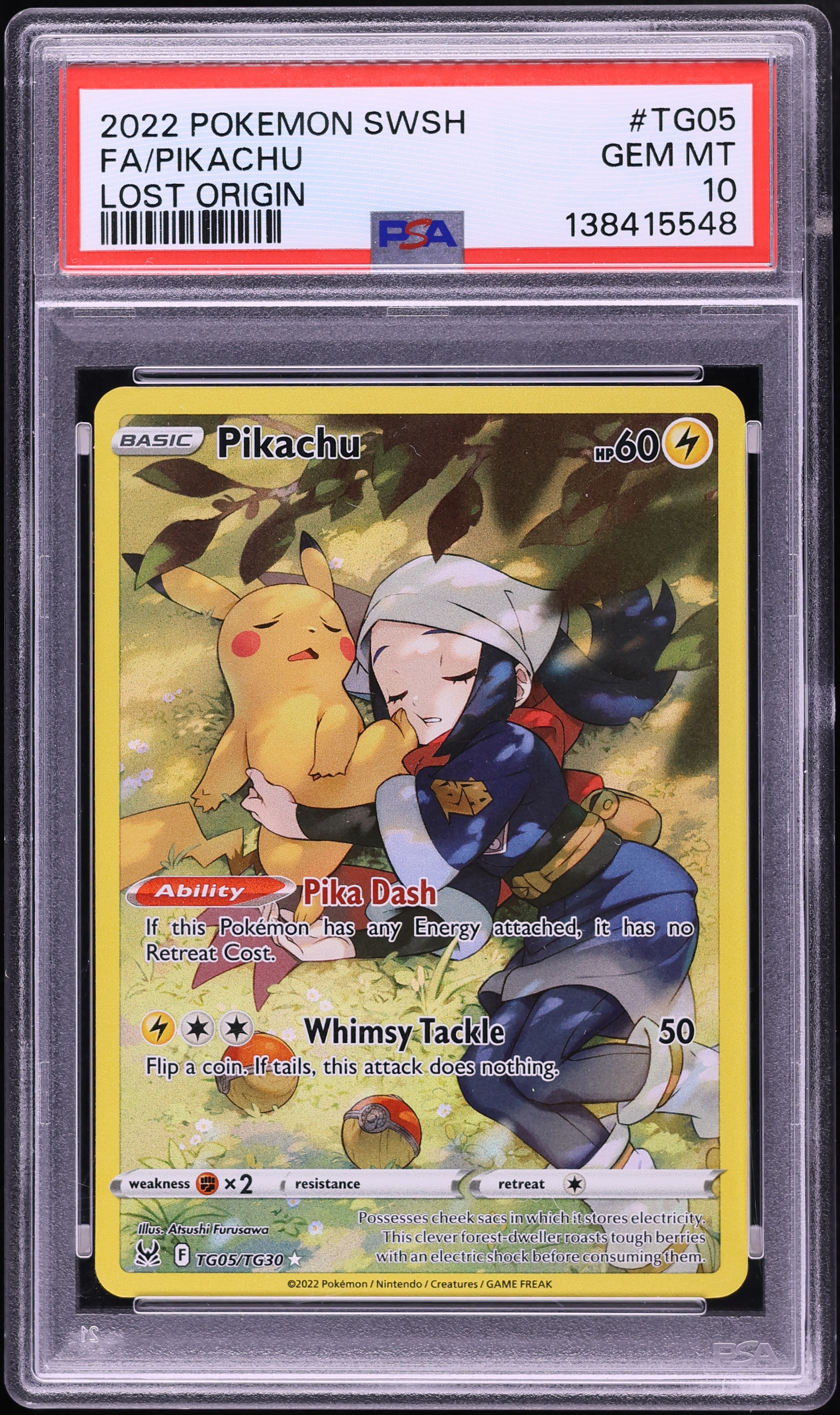 2022 Pokemon Sword & Shield Lost Origin Trainer Gallery CHR Pikachu #TG05 PSA 10 GEM MINT