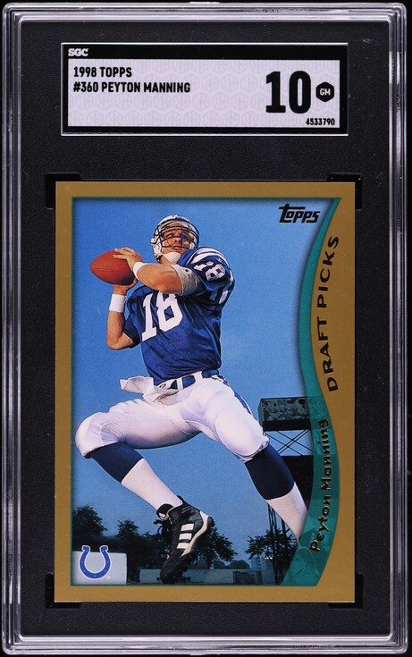 1998 Ultra Platinum Medallion Peyton Manning ROOKIE /66 #416P PSA