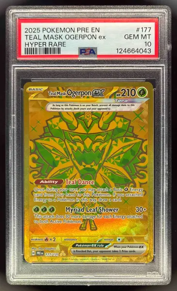 2025 Pokemon SV Prismatic Evolutions - PRE #177/131 Teal Mask Ogerpon ex PSA 10