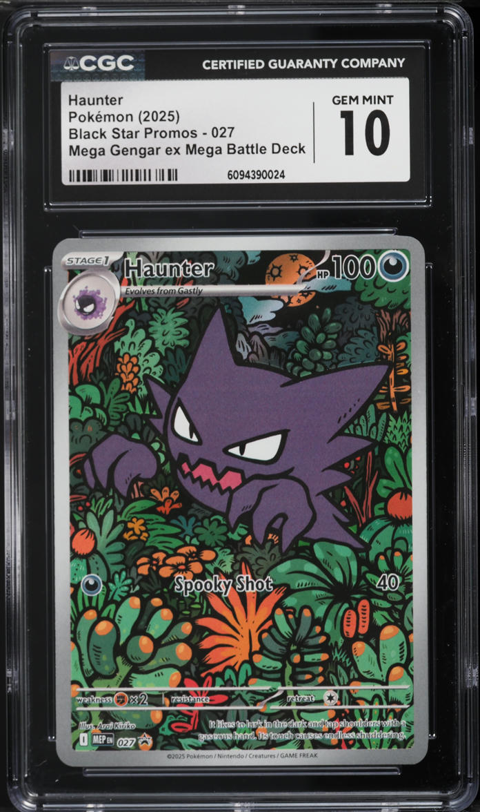 2025 Pokemon Mega Evolution Promo Gengar ex Mega Battle Deck Haunter #27 CGC 10 GEM MINT