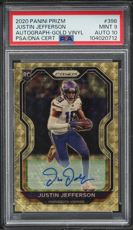2020 Panini Prizm Gold Vinyl Justin Jefferson ROOKIE AUTO