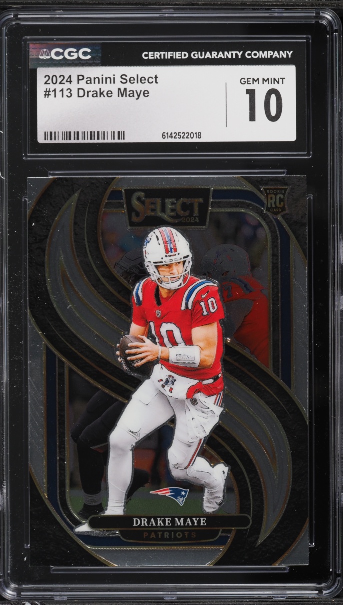 2024 Select Premier Level Drake Maye ROOKIE #113 CGC 10 GEM MINT