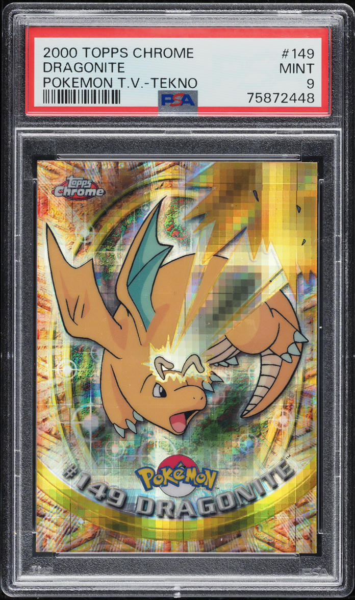 2000 Topps Chrome Pokemon TV Series 2 Tekno Dragonite #149 PSA 9 MINT
