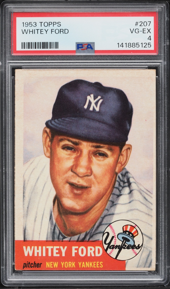 1953 Topps Whitey Ford #207 PSA 4 VGEX