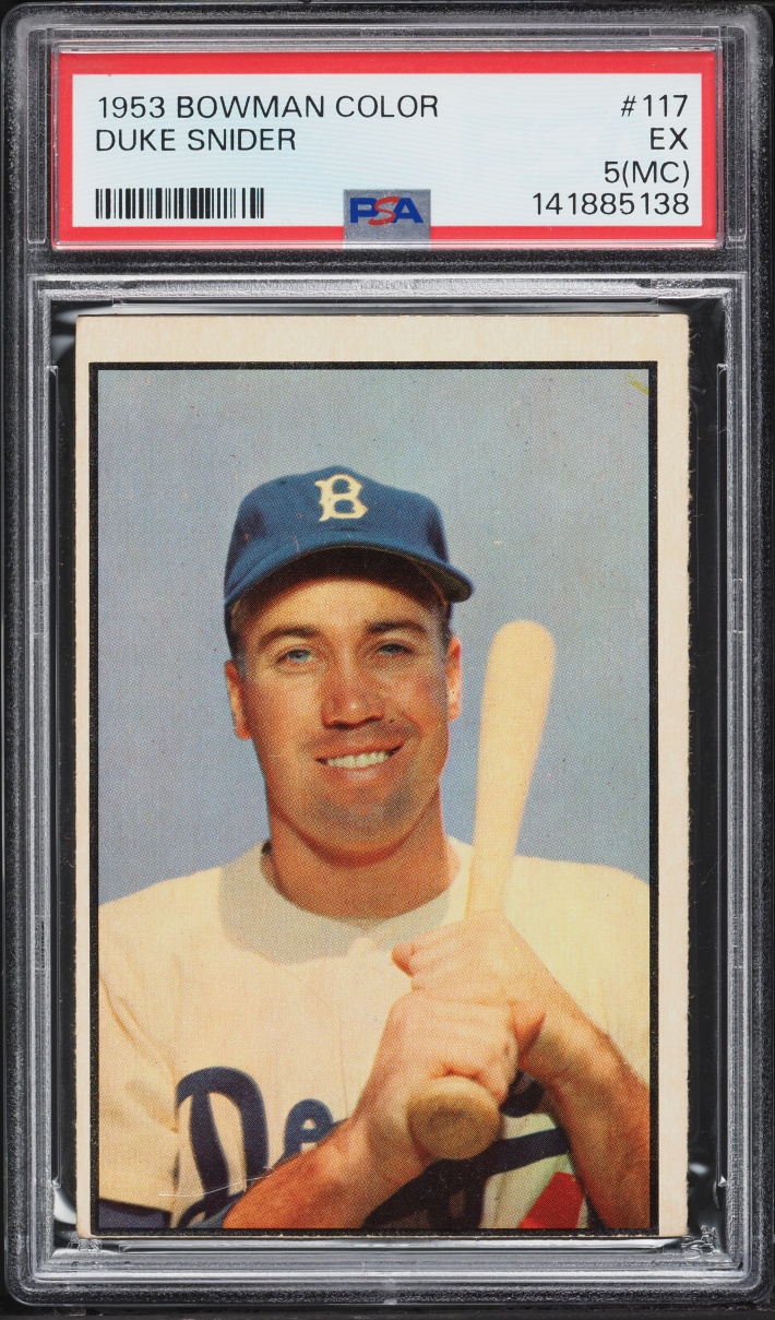 1953 Bowman Color Duke Snider #117 PSA 5(mc) EX
