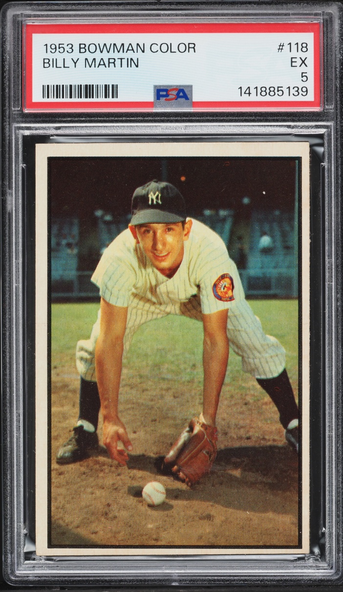 1953 Bowman Color Billy Martin #118 PSA 5 EX