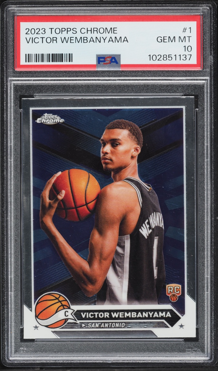 2023 Topps Chrome Victor Wembanyama ROOKIE #1 PSA 10 GEM MINT