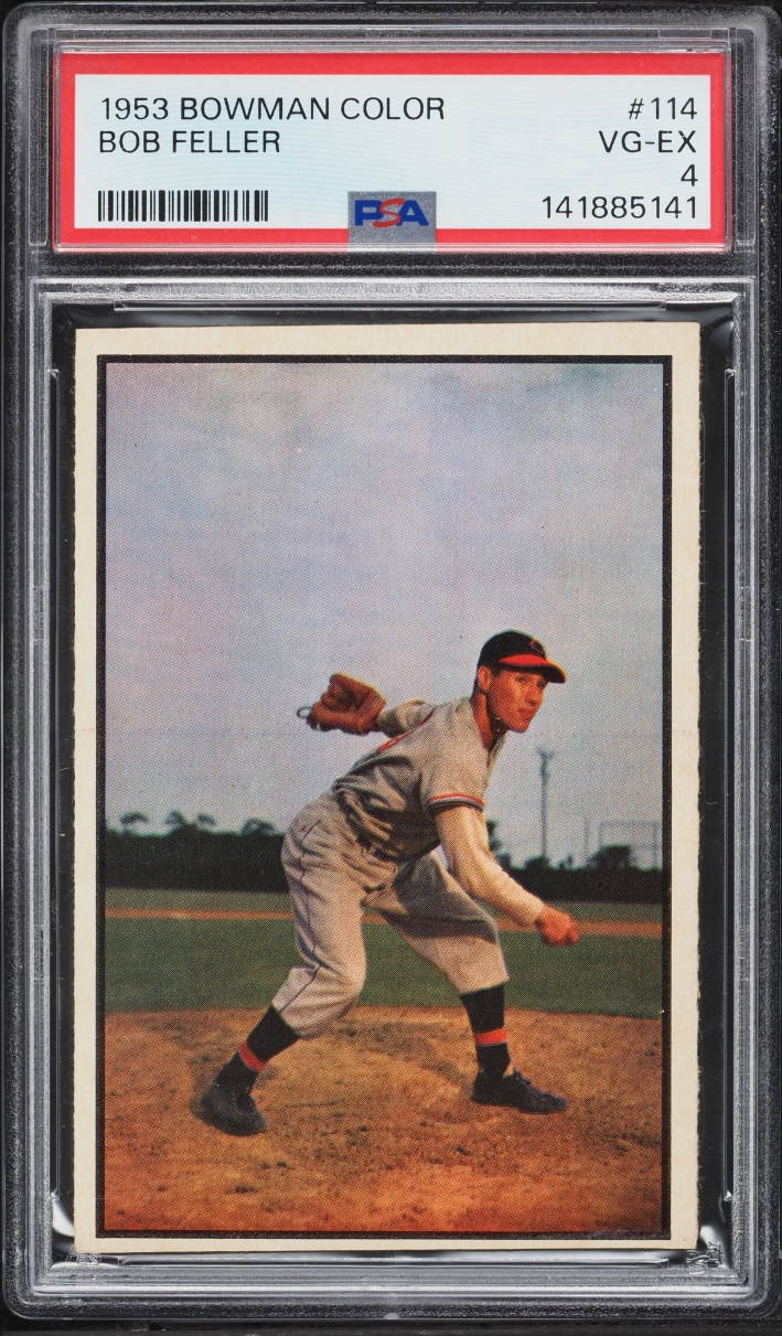 1953 Bowman Color Bob Feller #114 PSA 4 VGEX