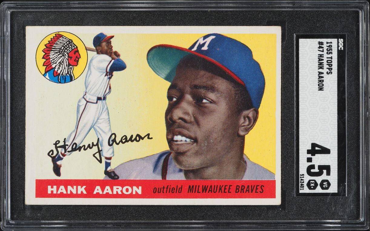 1955 Topps Hank Aaron #47 SGC 4.5 VGEX+