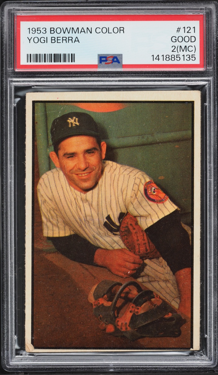 1953 Bowman Color Yogi Berra #121 PSA 2(mc) GD