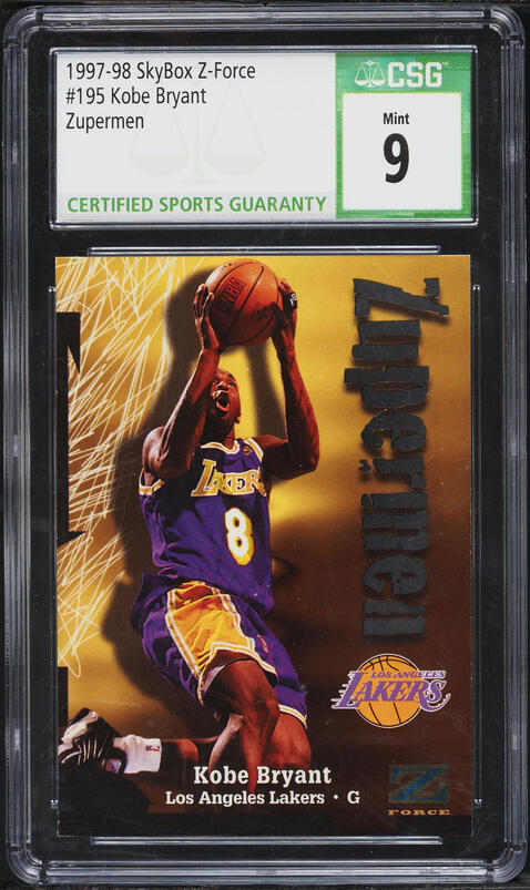 1997 Skybox Z-Force Kobe Bryant #195 CSG 8.5 NM-MT+ on Fanatics